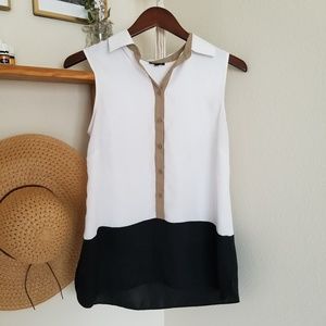 Talbots Button Up Tank Top Blouse